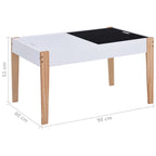 Mesa y sillas infantiles 3 pzas con pizarra negro y blanco