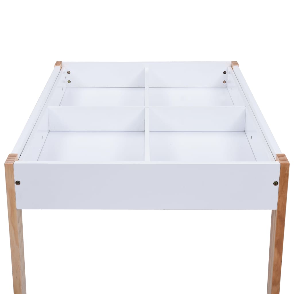 Mesa y sillas infantiles 3 pzas con pizarra negro y blanco