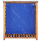 Caseta para leña madera maciza de acacia 105x38x115 cm