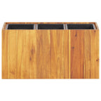 Arriate con 3 maceteros madera maciza de acacia