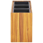 Arriate con 3 maceteros madera maciza de acacia