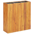 Arriate con 3 maceteros madera maciza de acacia
