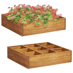 Arriate de especias madera maciza de acacia 60x60x15 cm