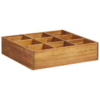 Arriate de especias madera maciza de acacia 60x60x15 cm