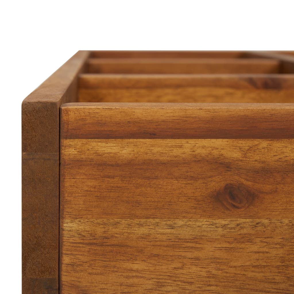 Arriate de especias madera maciza de acacia 60x60x15 cm