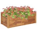 Arriate de madera de acacia 100x50x50 cm