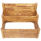 Jardinera de 2 niveles madera maciza de acacia 110x75x84 cm
