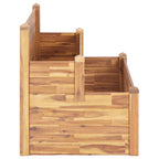 Jardinera de 2 niveles madera maciza de acacia 110x75x84 cm
