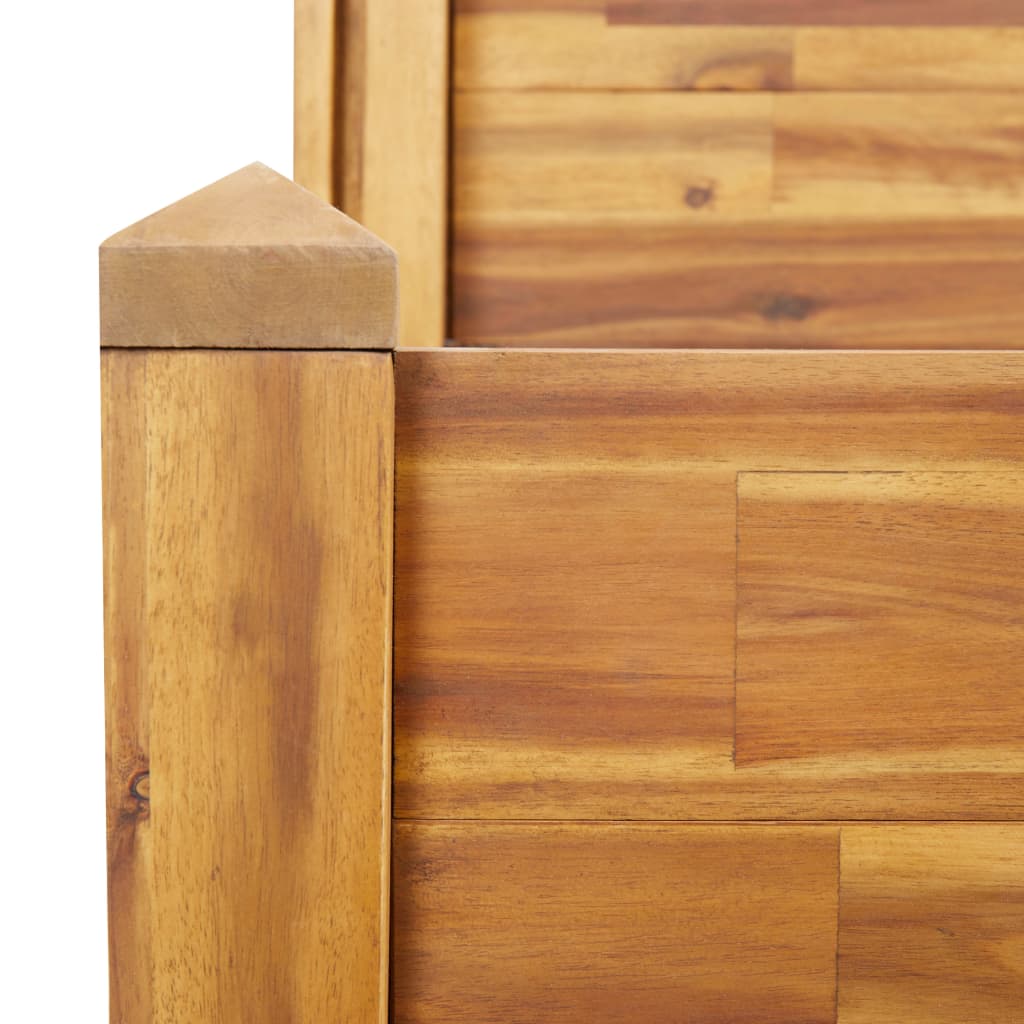 Jardinera de 2 niveles madera maciza de acacia 110x75x84 cm