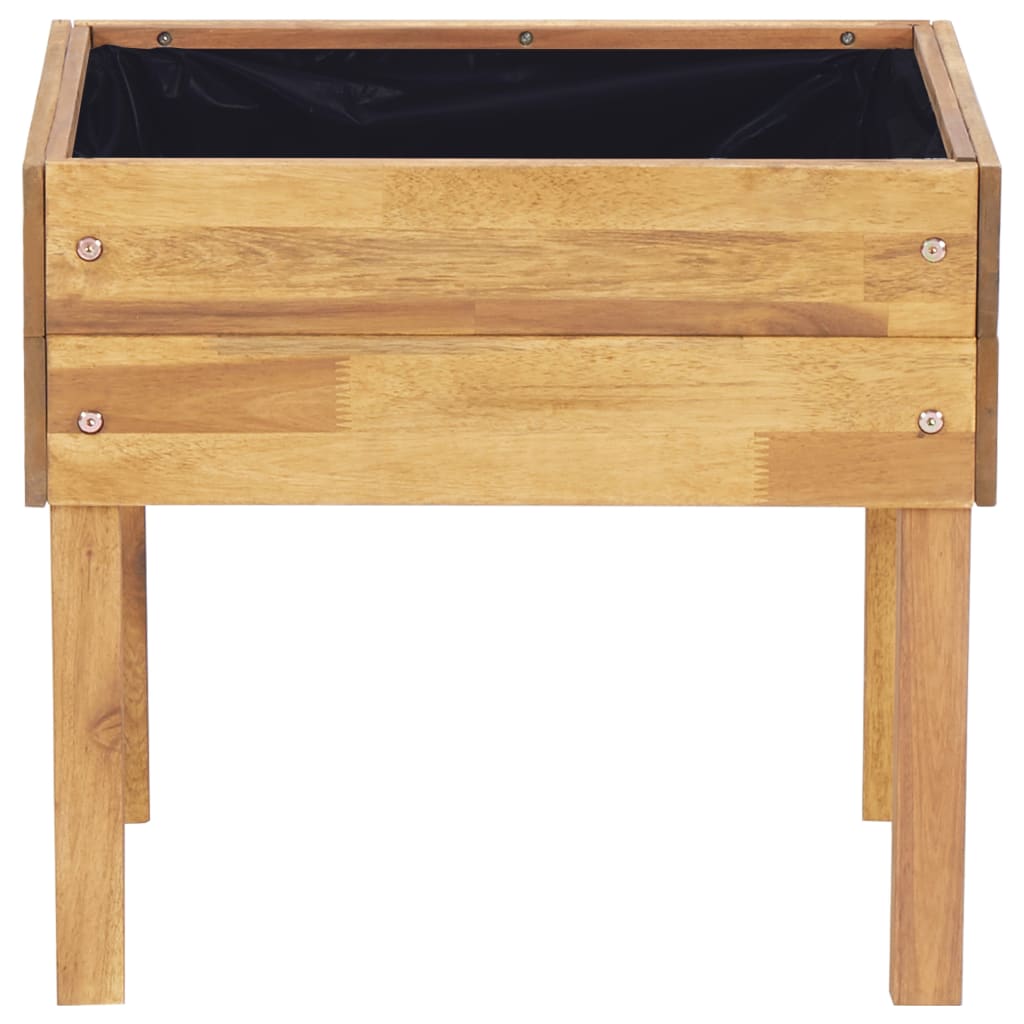 Jardinera elevada de madera maciza de acacia 50x40x45 cm
