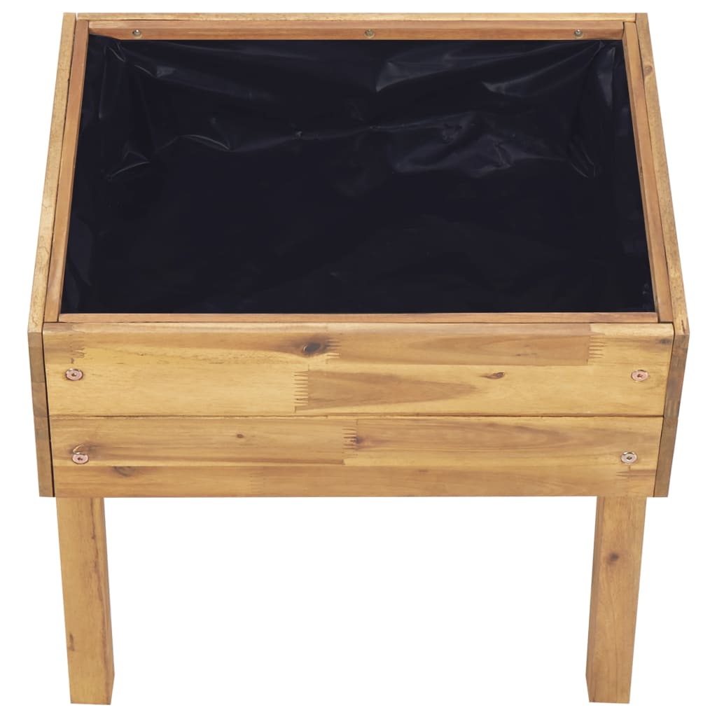 Jardinera elevada de madera maciza de acacia 50x40x45 cm