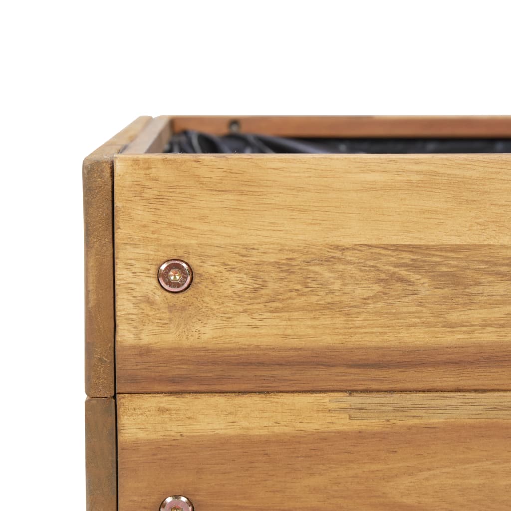 Jardinera elevada de madera maciza de acacia 50x40x45 cm