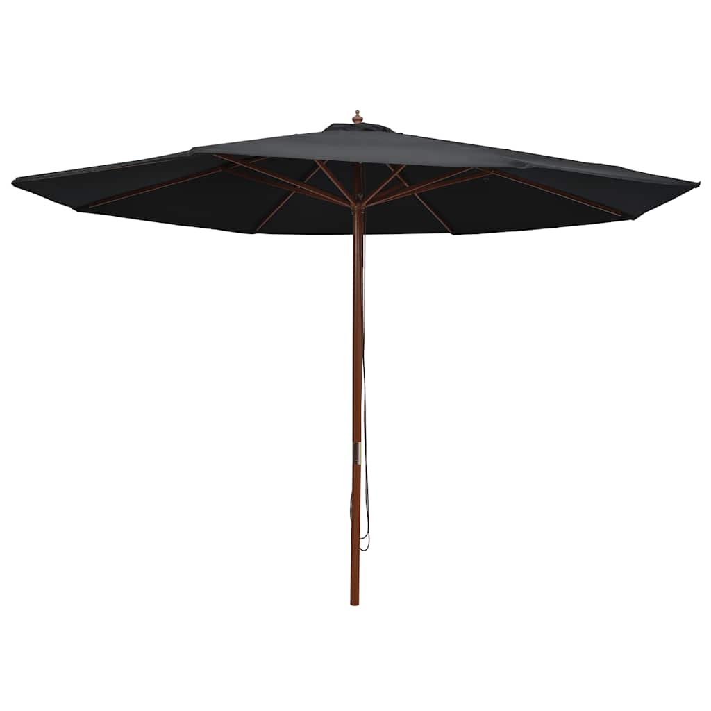 Outdoor parasol with sand-white wooden pole 350 cm
