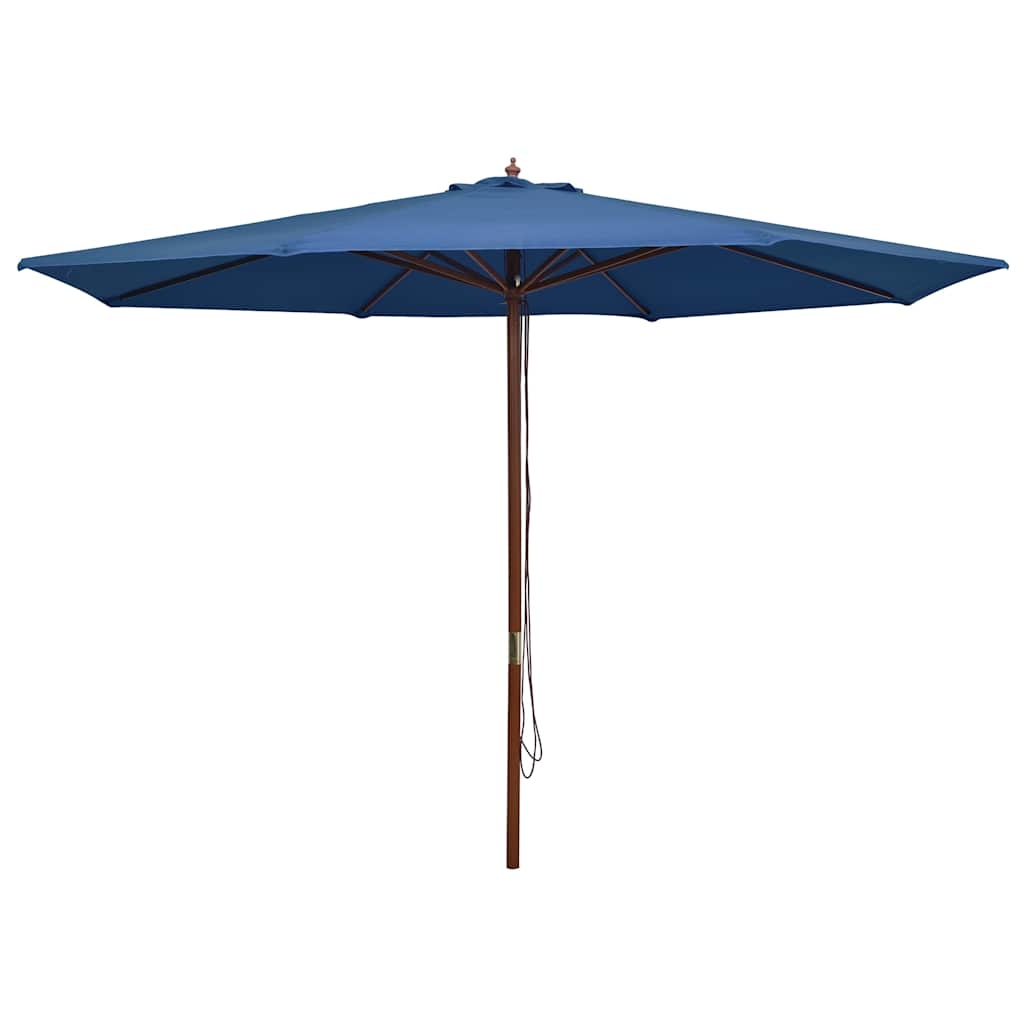 Outdoor parasol with sand-white wooden pole 350 cm