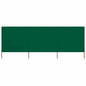 Paravientod de playa de 3 paneles tela verde 400x160 cm