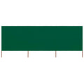 Paravientod de playa de 3 paneles tela verde 400x160 cm