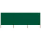 Paravientod de playa de 3 paneles tela verde 400x160 cm