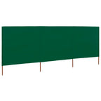 Paravientod de playa de 3 paneles tela verde 400x160 cm