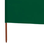 Paravientod de playa de 3 paneles tela verde 400x160 cm