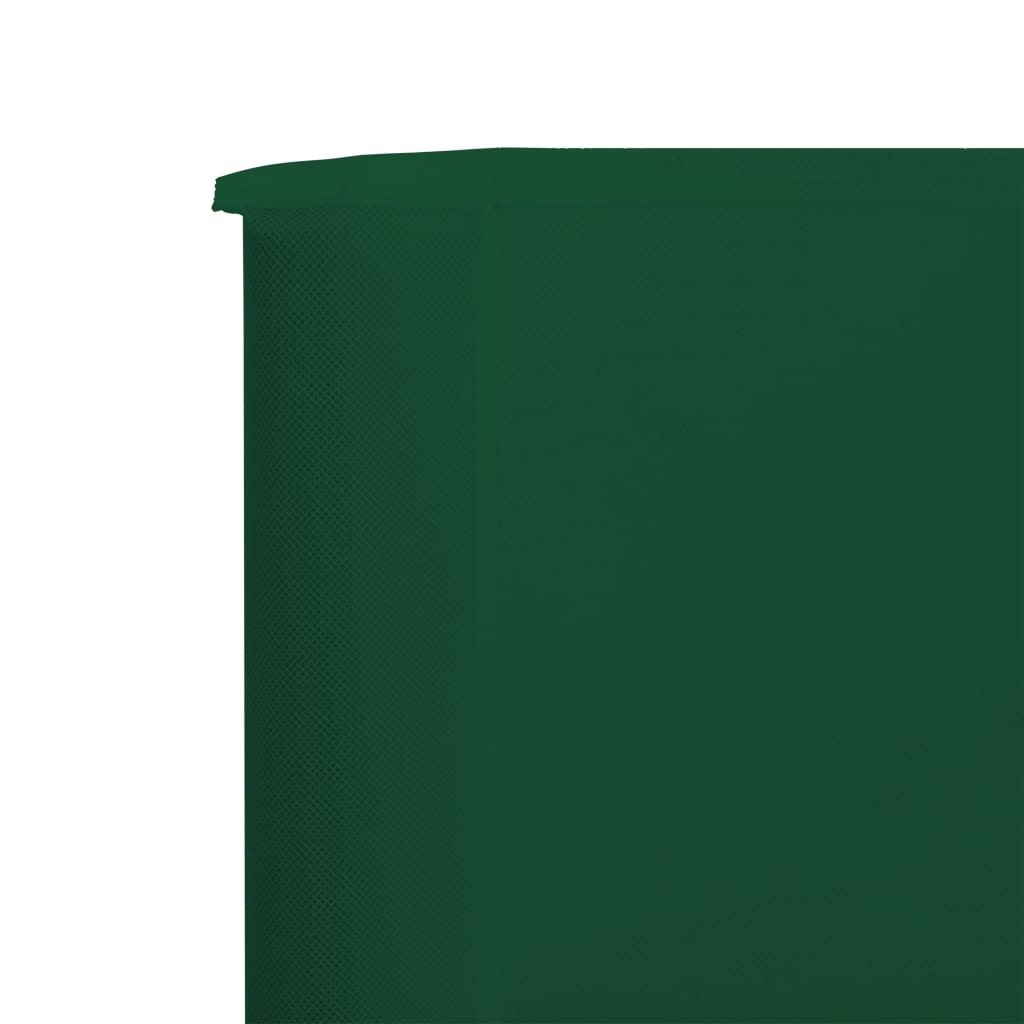 Paravientod de playa de 3 paneles tela verde 400x160 cm