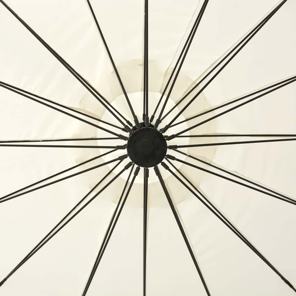 Sombrilla colgante con palo de aluminio blanco 3 m