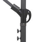Sombrilla colgante con palo de aluminio blanco 3 m