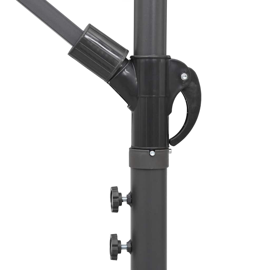 Sombrilla colgante con palo de aluminio blanco 3 m