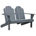 Silla Adirondack doble madera gris
