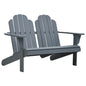 Silla Adirondack doble madera gris