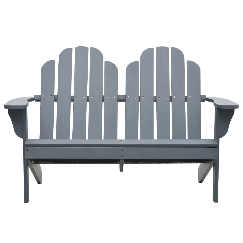 Silla Adirondack doble madera gris