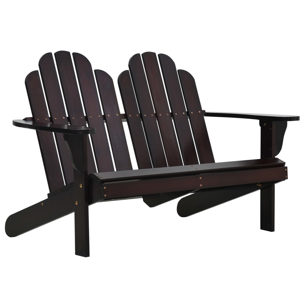 Silla Adirondack doble madera gris