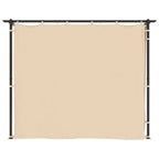 Cenador con cortinas acero color crema 3x3 m