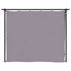 Cenador con cortinas acero gris antracita 3x3 m