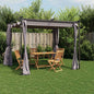 Gazebo com cortinas cinzento antracite 3x3 m