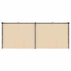 Cenador con cortinas acero color crema 3x6 m