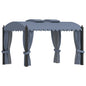 Anthracite gray steel gazebo with curtains 3x4 m