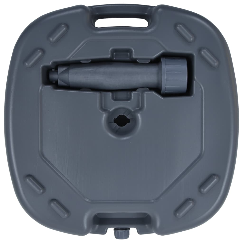 Base de sombrilla portátil rellenable con arena/agua gris