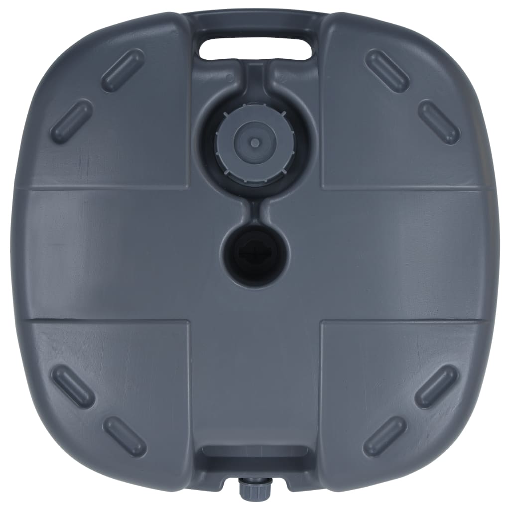 Base de sombrilla portátil rellenable con arena/agua gris