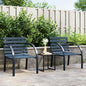 Garden chairs 2 units gray wood