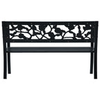 Banco de jardín acero negro 125 cm