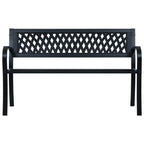Banco de jardín acero negro 125 cm