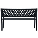 Banco de jardín acero negro 125 cm