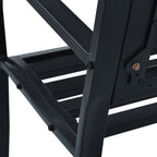 Banco de jardín acero negro 125 cm