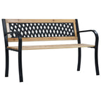 Banco de jardín acero negro 120 cm