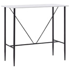 Mesa alta de cocina MDF blanco 120x60x110 cm