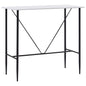 Mesa alta de cocina MDF blanco 120x60x110 cm
