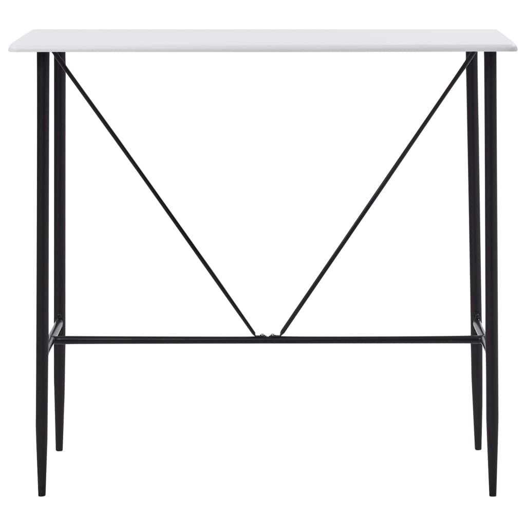 Mesa alta de cocina MDF blanco 120x60x110 cm