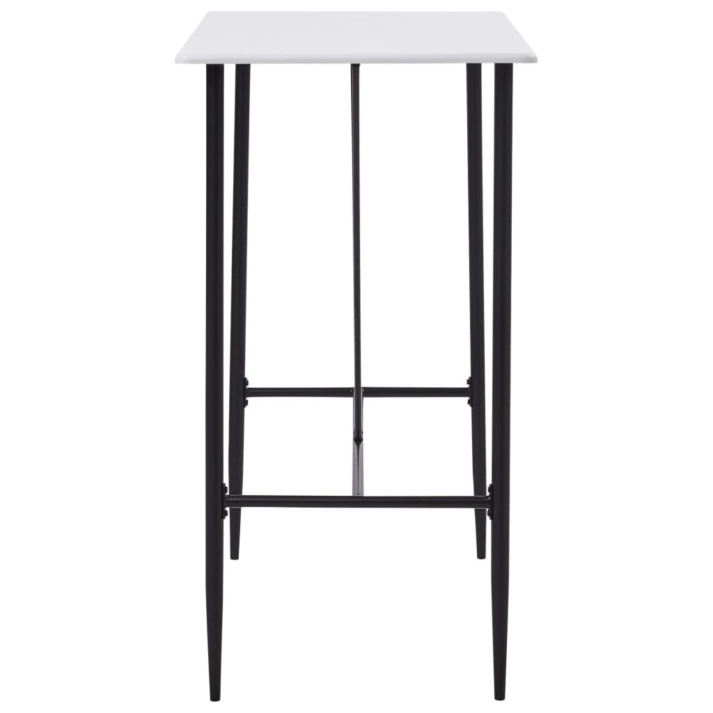 Mesa alta de cocina MDF blanco 120x60x110 cm