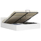 Cama canapé hidráulica con LED cuero sintético gris 90x200 cm