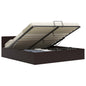 Cama canapé hidráulica con LED cuero sintético gris 90x200 cm